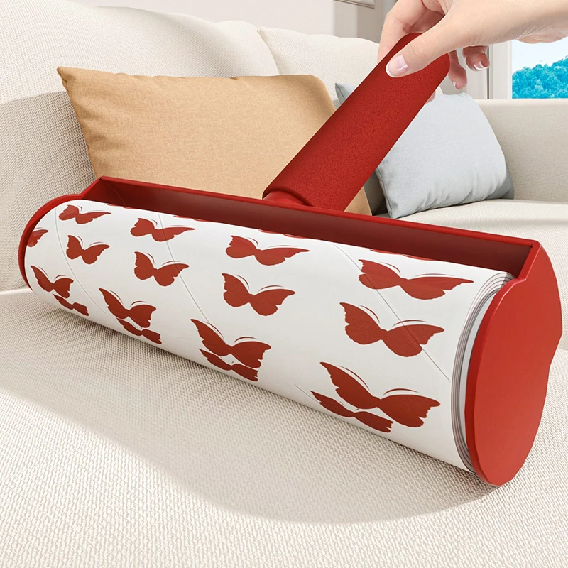 粘毛器滚筒可撕式粘尘纸替换卷衣物去除毛滚刷毡粘头发粘毛神器