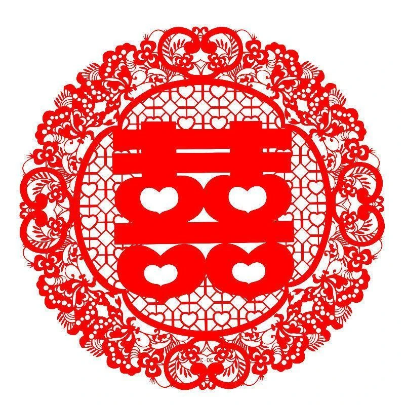 喜字婚房剪纸装饰婚庆玻璃贴窗花静电贴结婚用品大全贴纸布置装饰