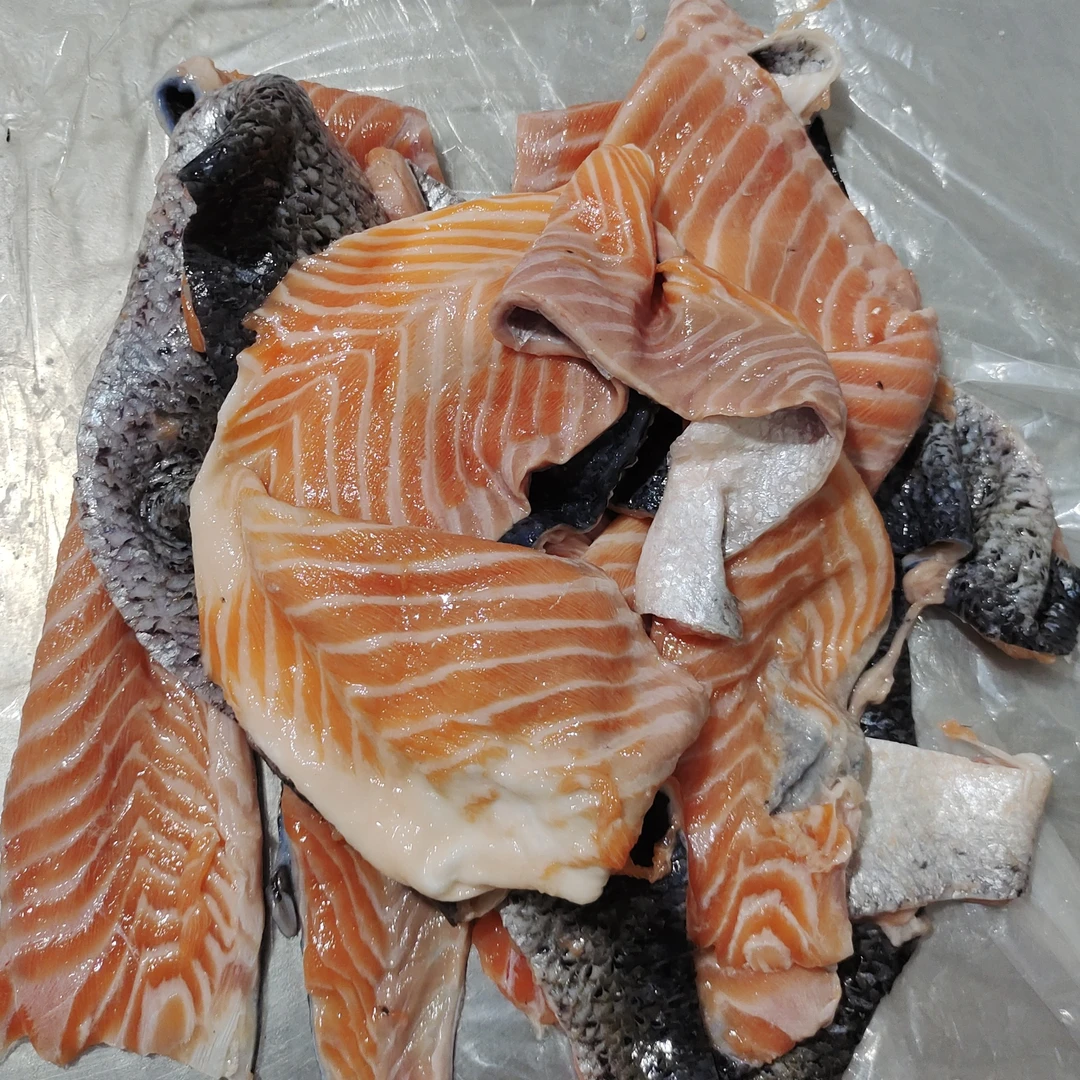 挪威智利新鲜进口三文鱼厚皮肉成都发货无鳞无骨带皮褐色肉四斤装