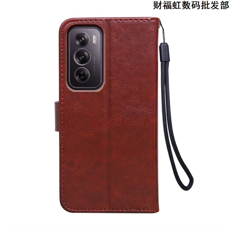 Reno12Pro手机壳PJW110翻盖式皮套OPPO防摔软硅胶插卡钱包全包边