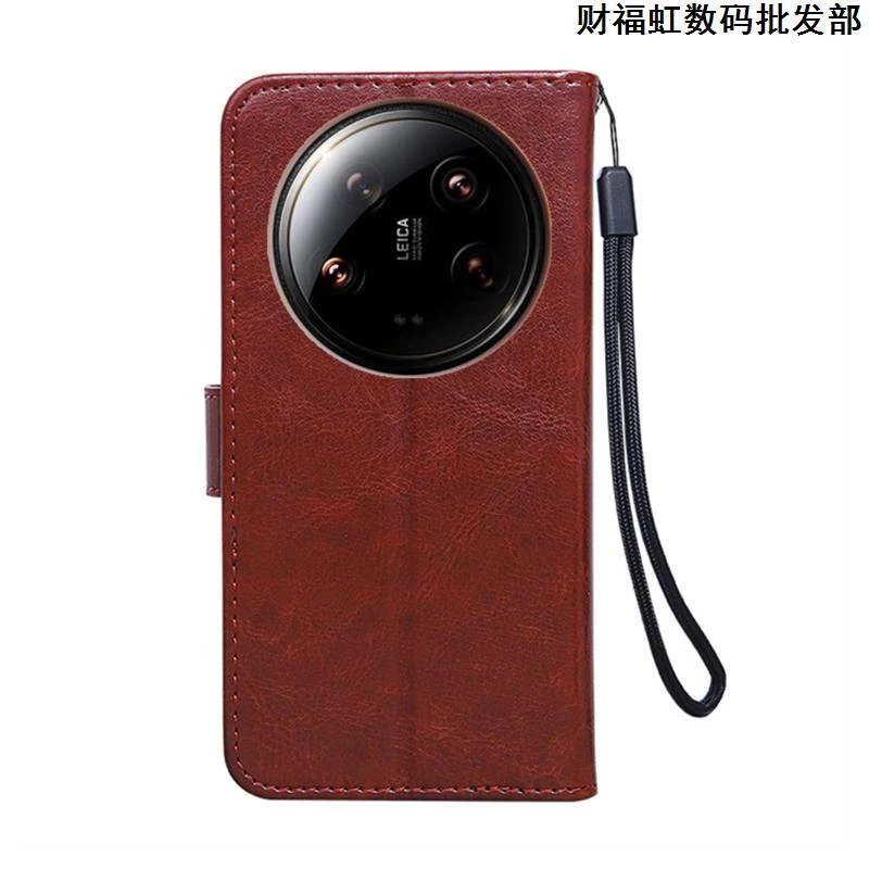 小米14Ultra手机壳24031PN0DC翻盖式皮套Mi防摔软硅胶插卡全包边