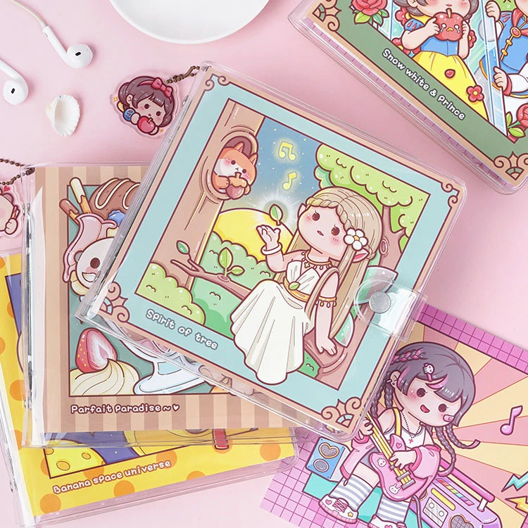 小麻薯手账本方形本手帐本活页笔记本方方本女ins软壳透明记事本