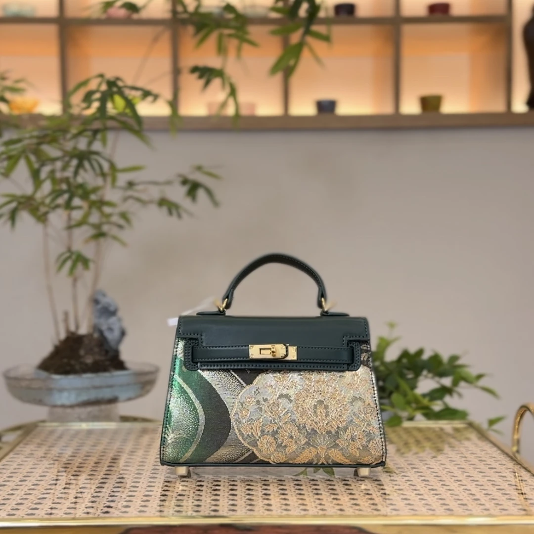 西阵织国风手工女包