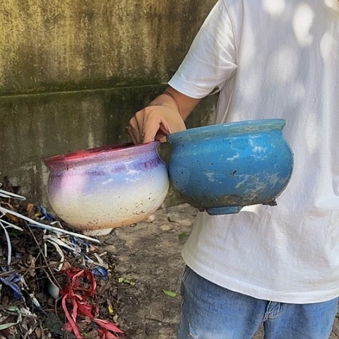 红陶20CM（含）-50CM（不含）微瑕两个19高度13
