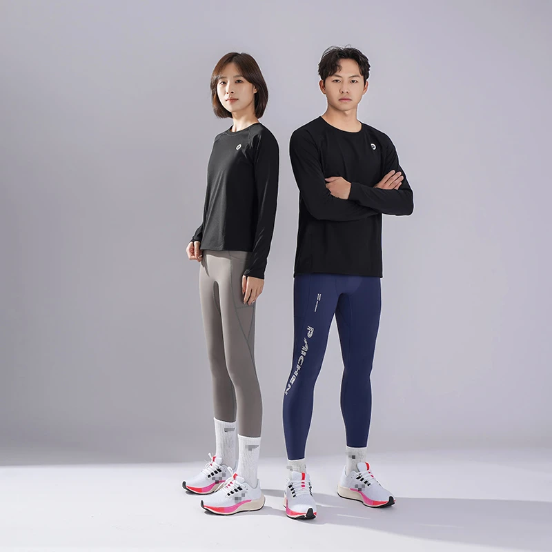 派晨【速跑】男女同款透气圆领加绒保暖跑步健身马拉松长袖T恤训练