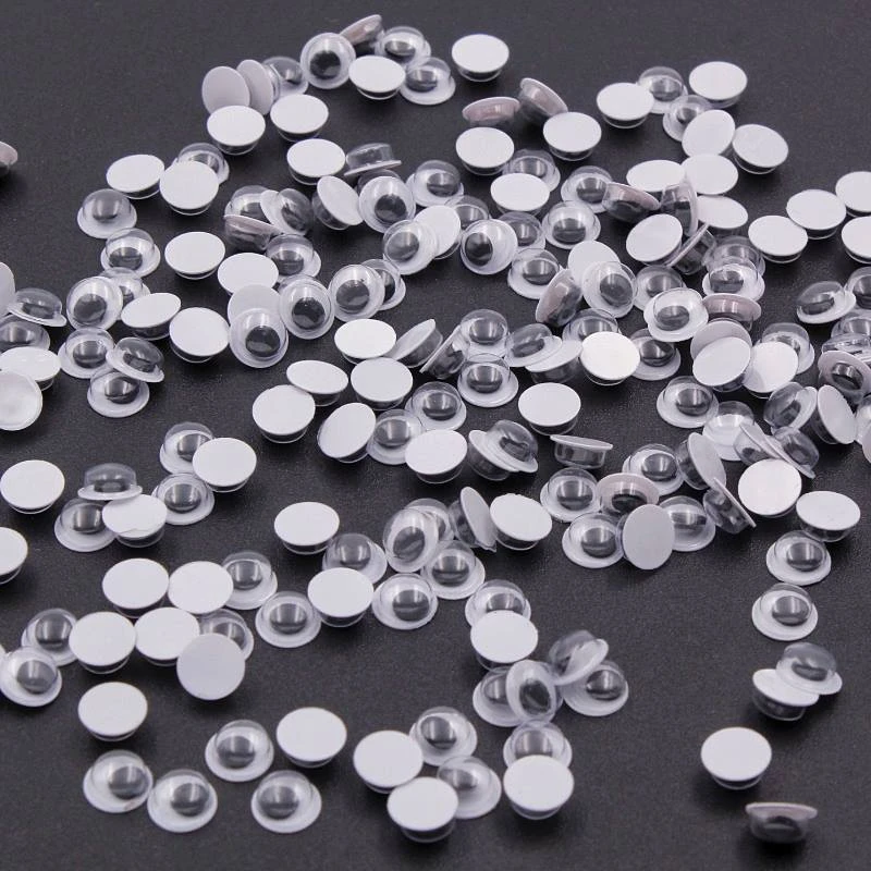 8mm玩偶眼睛眼珠毛绒玩具眼睛黑白活动眼睛diy手工钩针毛钱眼睛