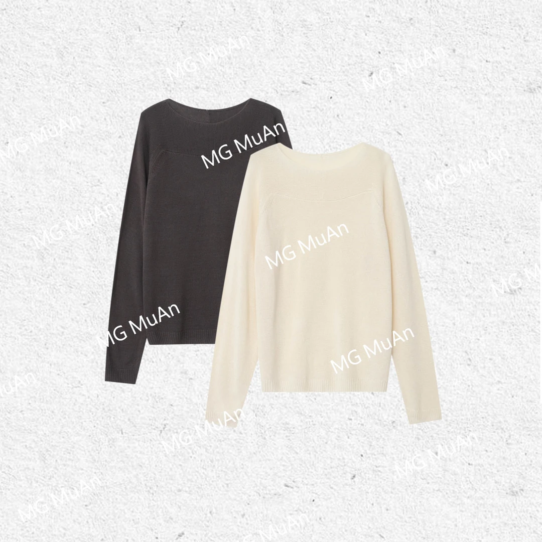 【经典老钱披肩】muan定制圆领针织上衣花纱披肩两穿女ST-76251