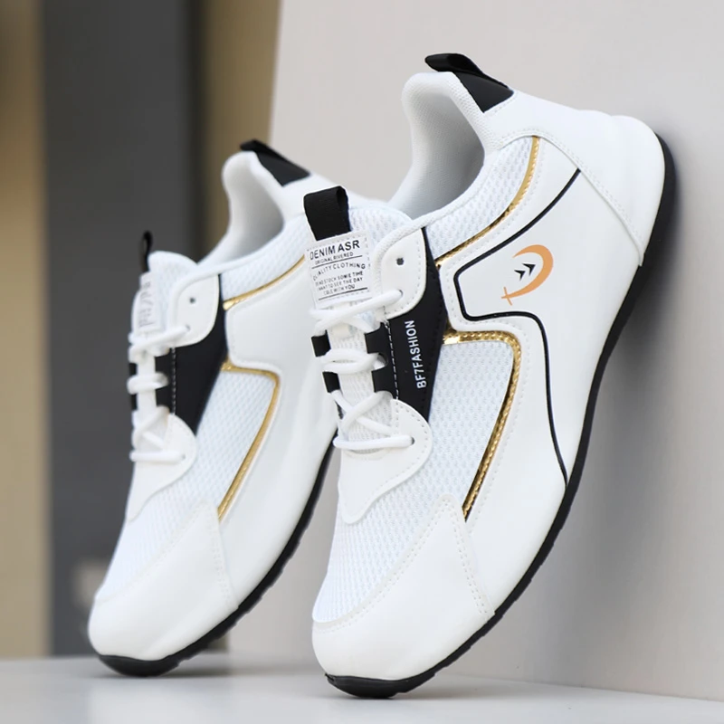 包底鞋男2024春秋男鞋网面透气运动休闲鞋高档防滑耐磨男士上班鞋