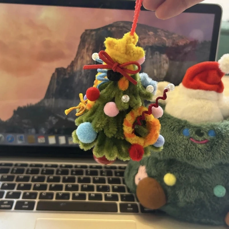 【匠美】圣诞树挂件扭扭棒diy材料包手工编织自制包挂件情侣送礼物