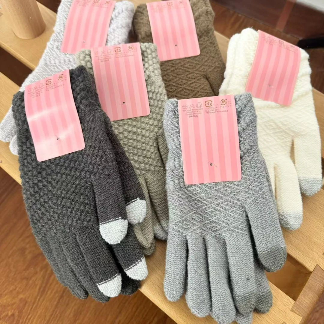 外贸 女士秋冬五指手套