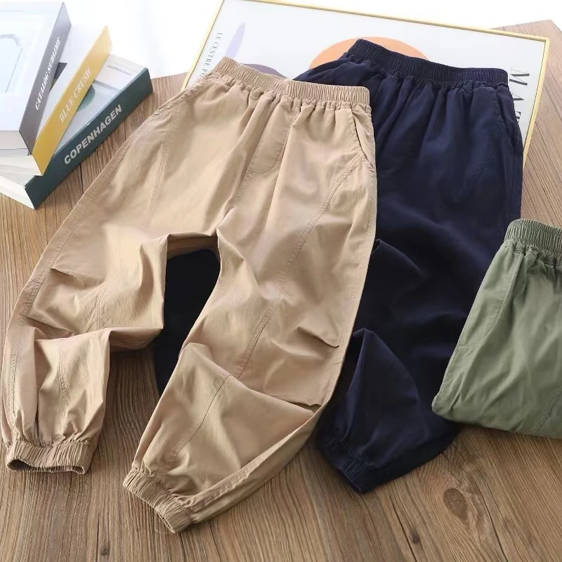 纯棉薄款 24CK02 儿童净版工装裤 中大童防蚊裤