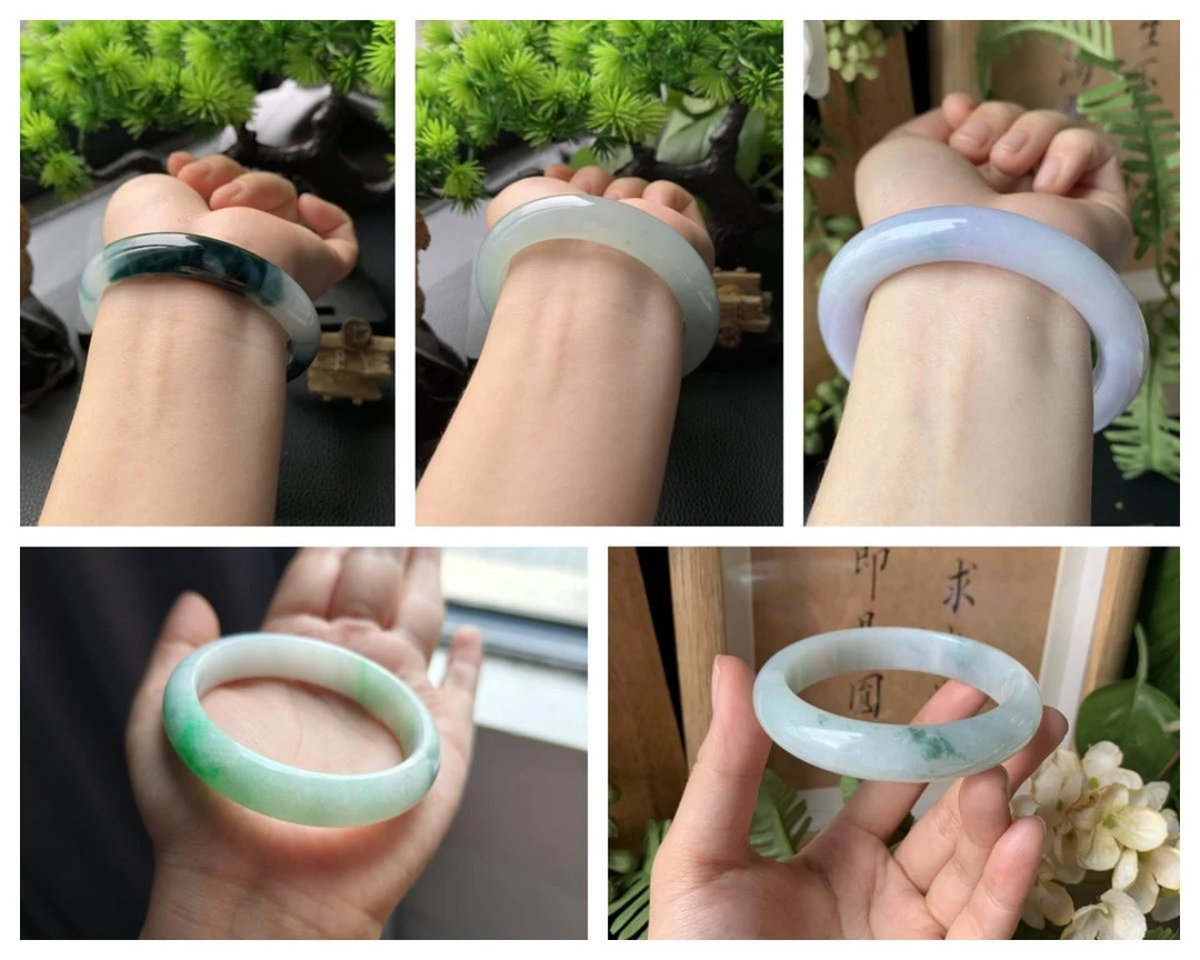 【百元以上改价链接专用】多样性发其一件正圈圆条翡翠手镯绿色