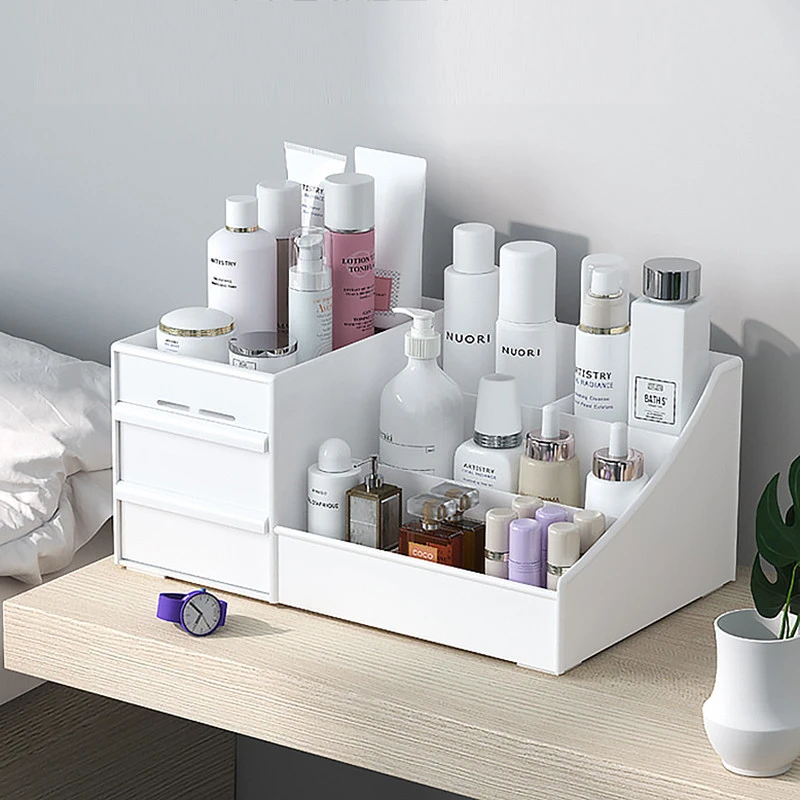小米妈妈抽屉式化妆品收纳盒桌面梳妆台置物架居家好物简约寝室