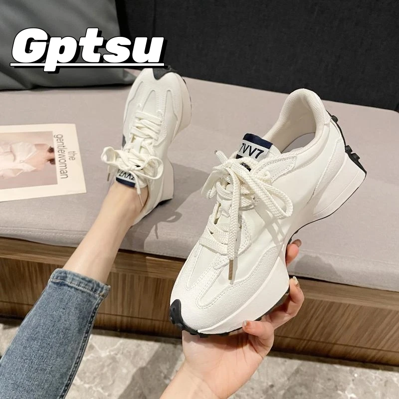 GPTSu小蛮腰女鞋新款爆款网面厚底华夫阿甘鞋运动鞋休闲鞋老爹鞋