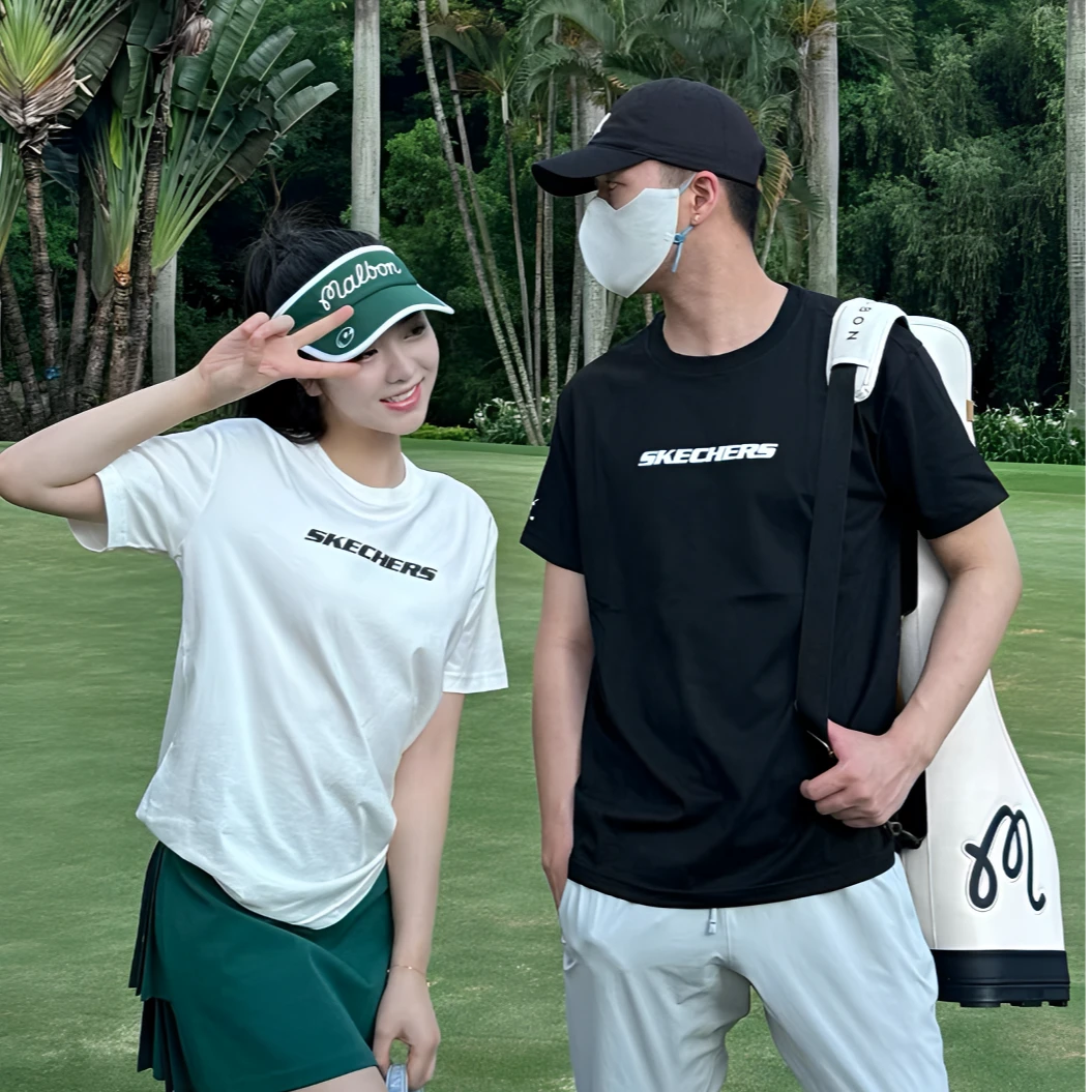 斯凯奇无龄感舒适耐穿圆领情侣T恤运动健身百搭透气男女短袖062TY