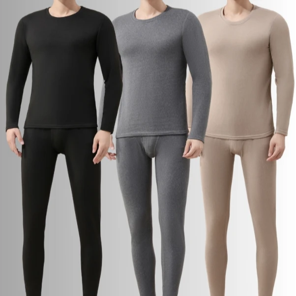 男士羊毛蚕丝 7A 抗菌保暖内衣套装