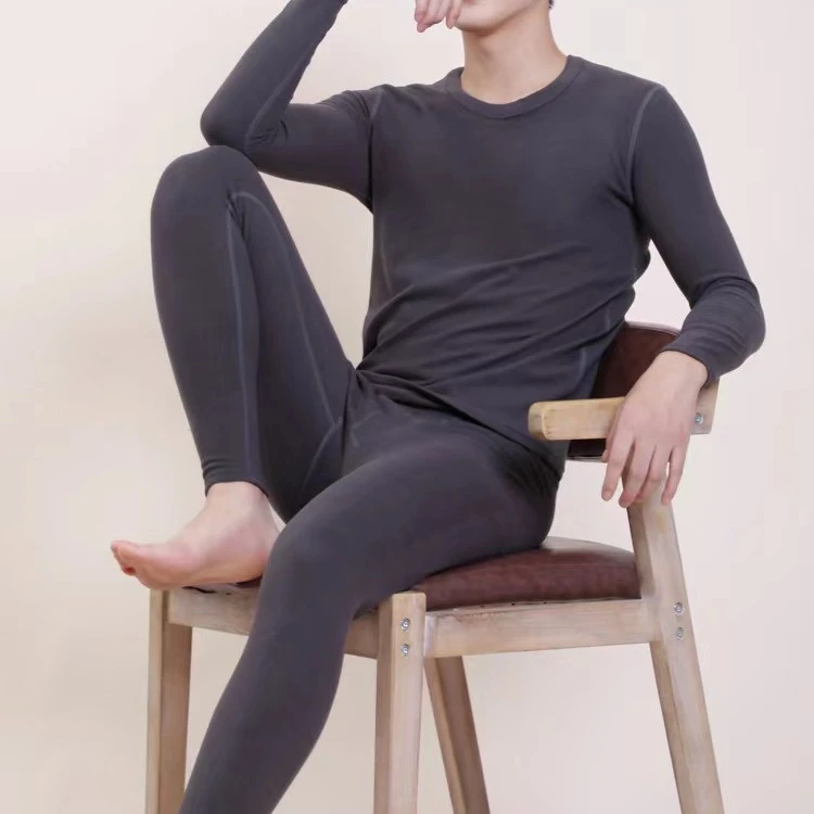 男士秋冬双面磨毛舒柔绒无痕保暖内衣套装