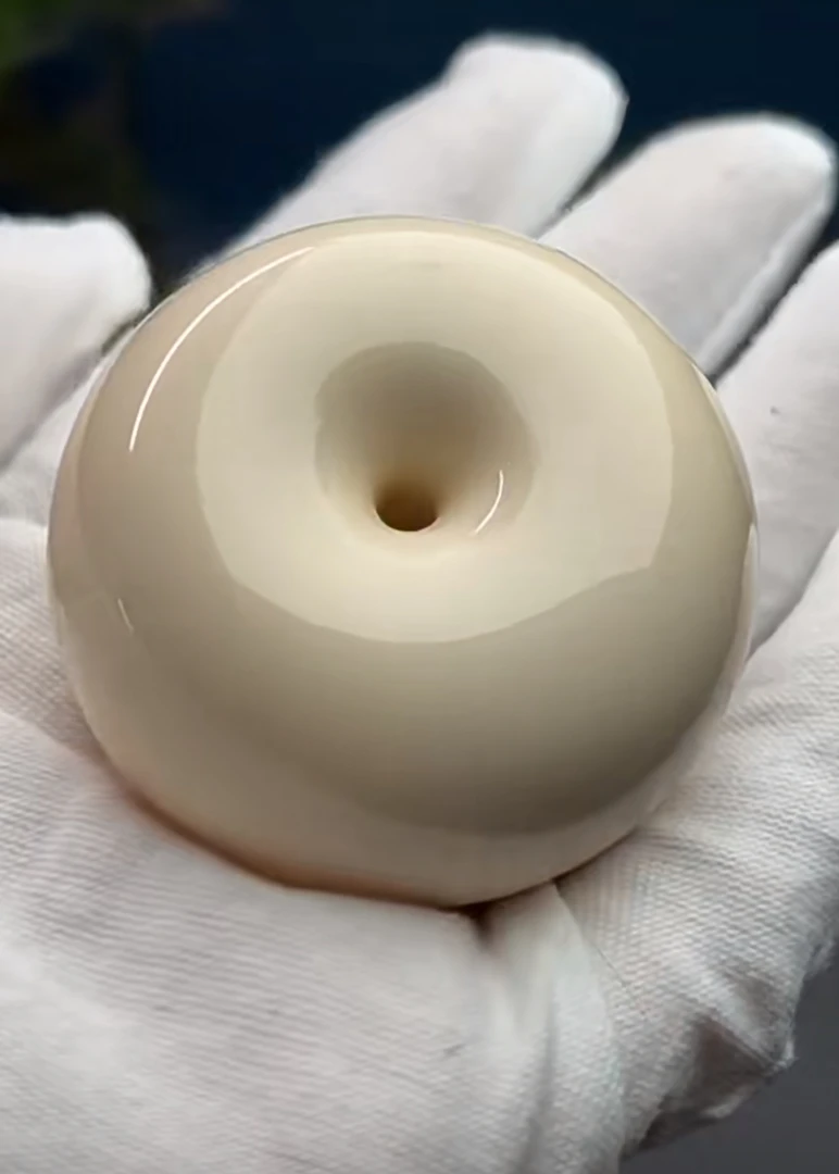 人工养殖鹿角雕刻素面平安扣