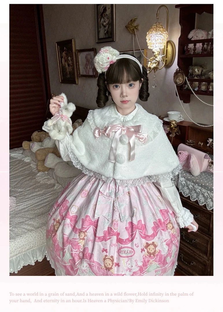 【兔兔斗篷现货】百鸟集-毛毛斗篷 Lolita外套斗篷