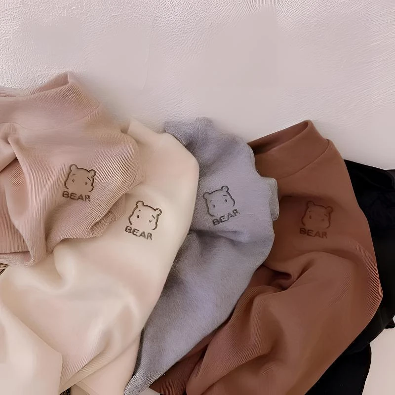 儿童德绒打底衫秋冬中小童半高领保暖内搭宝宝上衣男女童长袖T恤