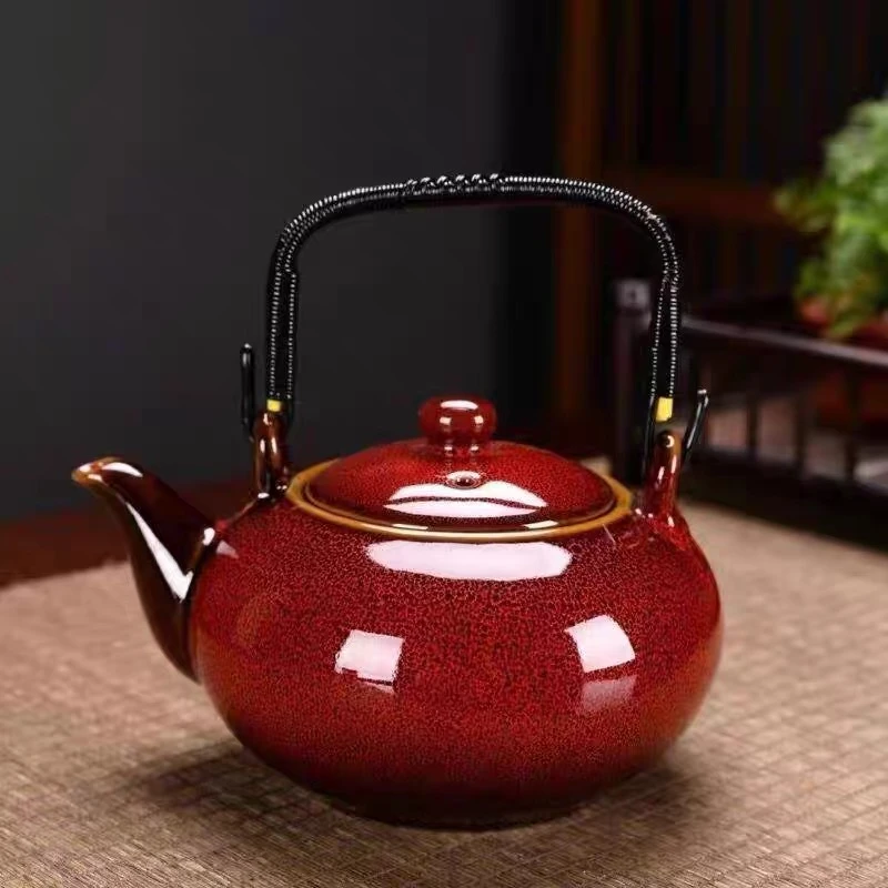 窑变单壶陶瓷中式简约办公室泡茶壶餐厅D373