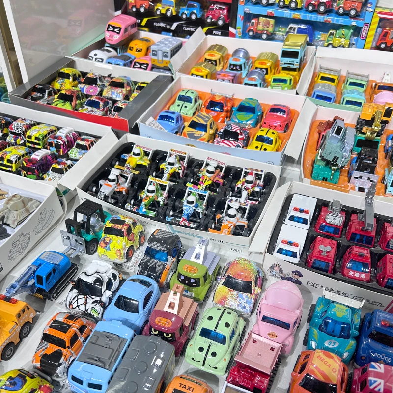 【直播专属】散装金属光滑合金小汽车回力玩具赛车模型男孩合金车模