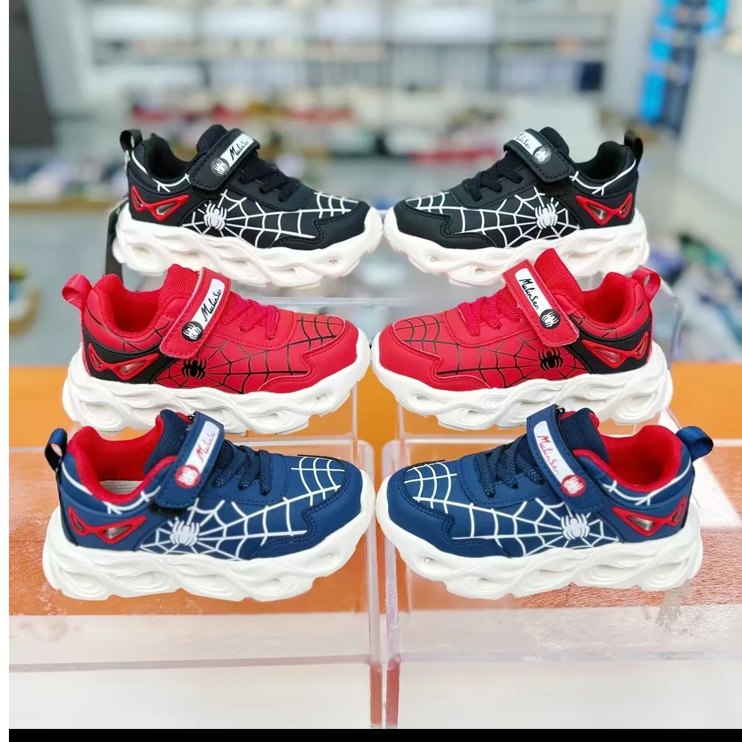 【断码木家】皮面软底闪灯鞋男童女童运动鞋夜光鞋