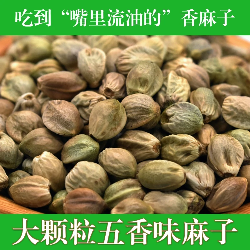 甘肃天水特产麻子大粒.现炒 五香 熟麻籽人吃食用500g 零食炒货