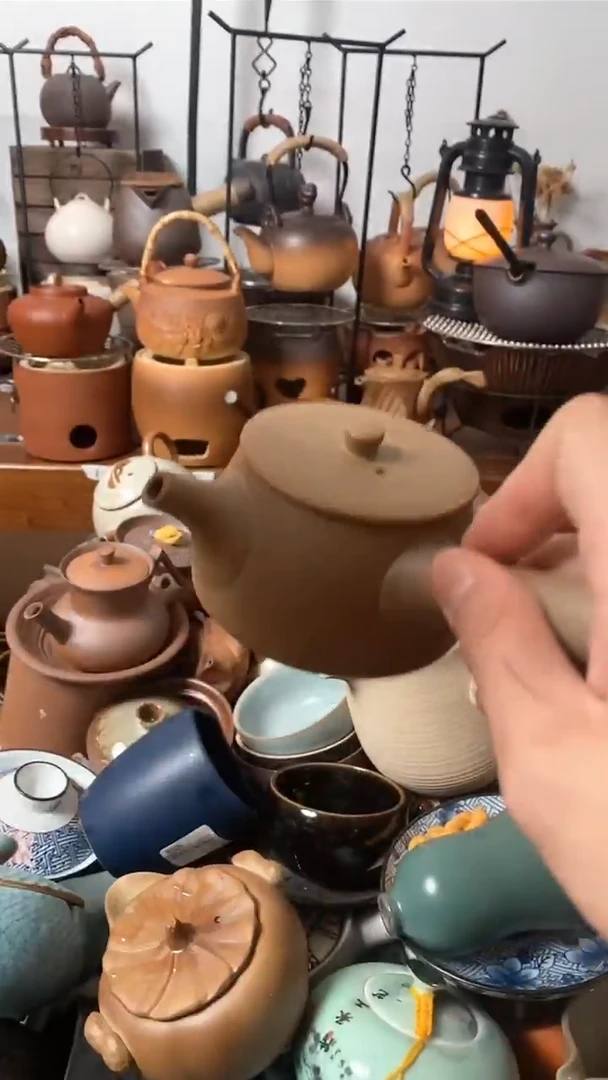 【闪购商品】陶瓷1侧把壶