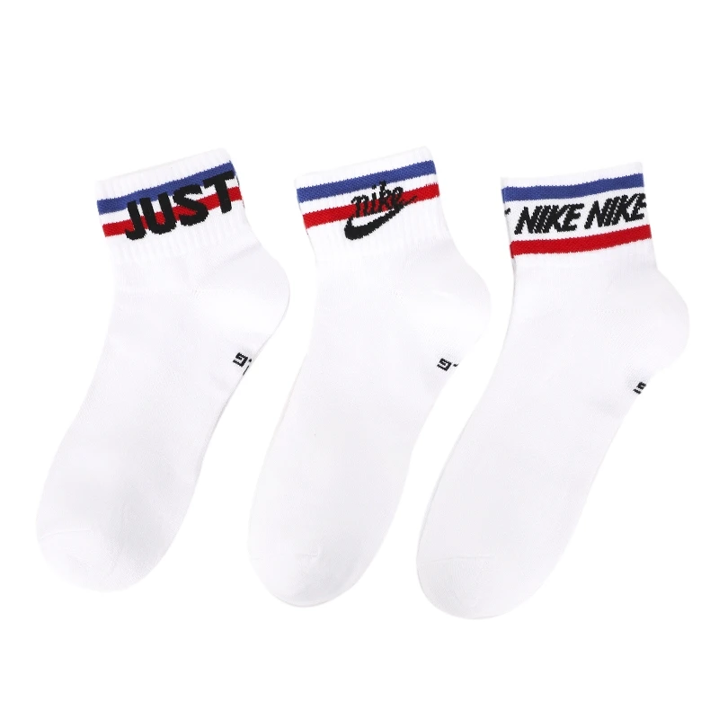 Nike/耐克2023年男女款运动透气休闲中筒袜三双装DX5080-010
