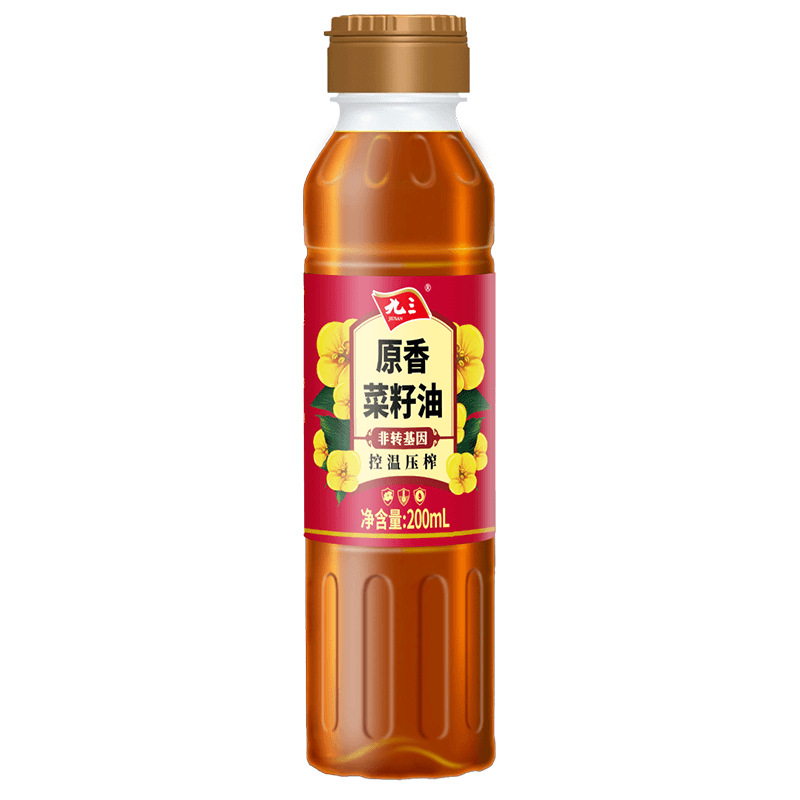 九三控温压榨原香菜籽油 200ml