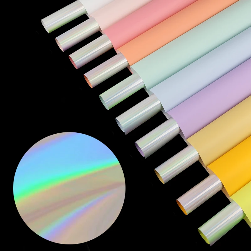 【刘莉优选】双色幻彩膜防水纸花艺资材花店包装材料