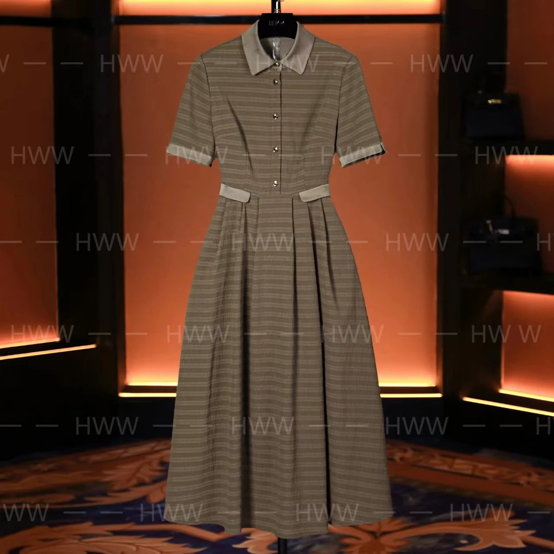 【智贤专属】轻奢设计师女装连衣裙气质修身夏季时尚连衣裙HZ1017