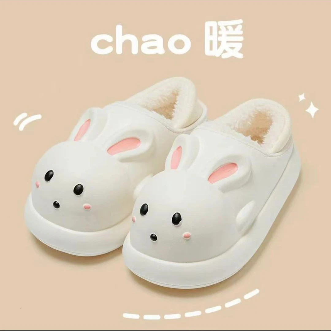 厚底外穿家居棉鞋女保暖包跟毛绒冬天保暖拖鞋棉拖鞋冬季棉拖鞋
