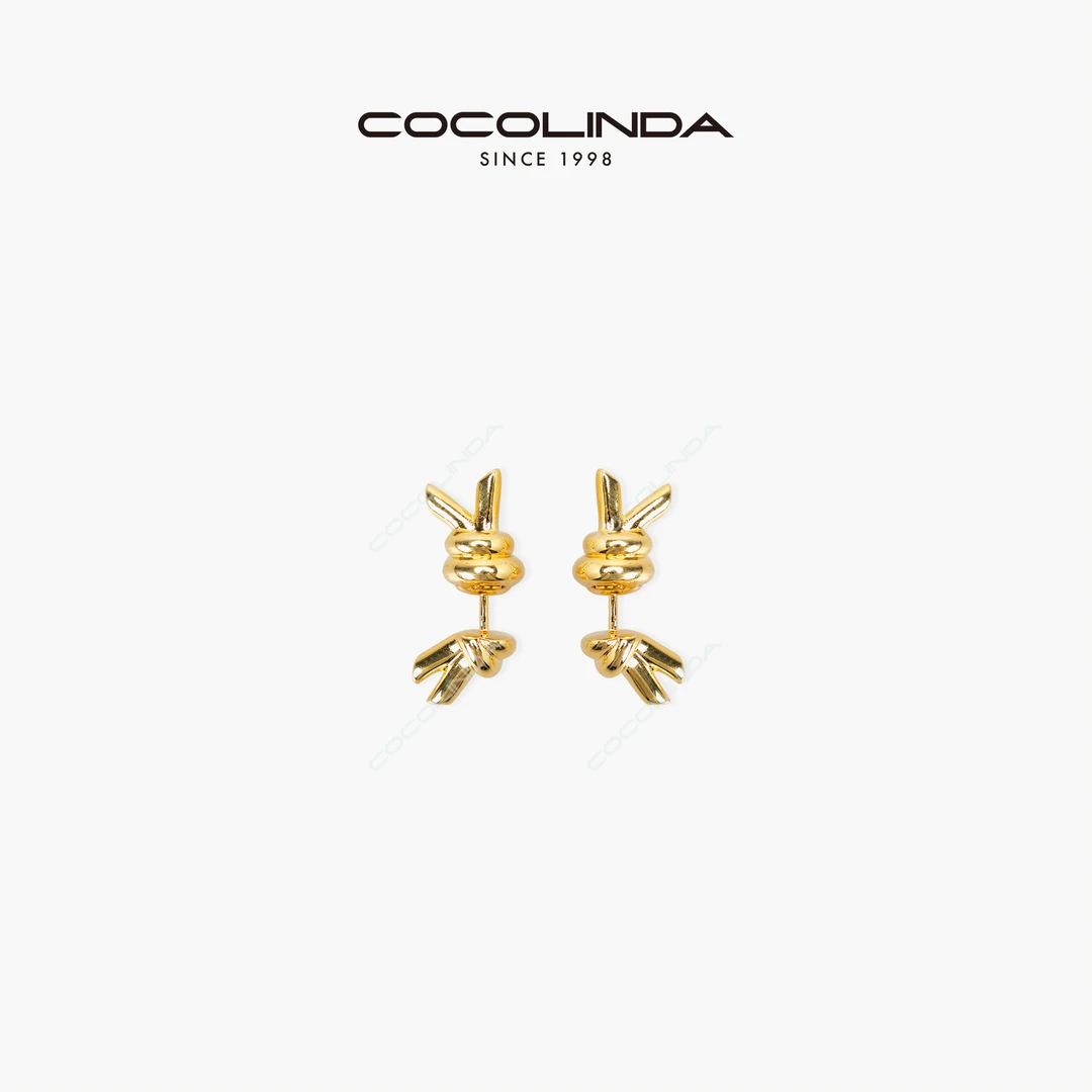 COCOLINDA 铜合金耳饰  | 双绳结耳环ERHUAN-35