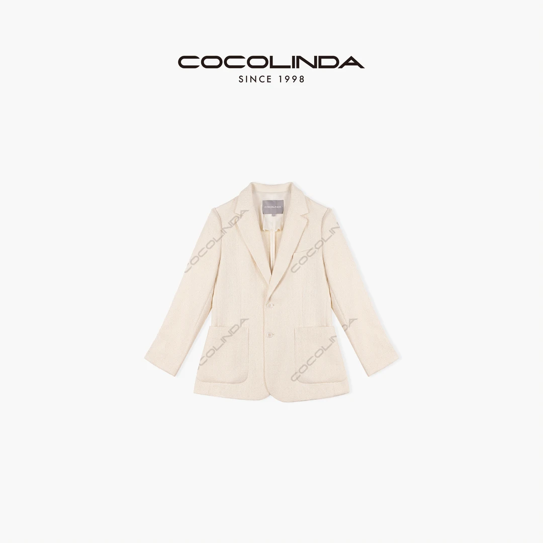 COCOLINDA | 窄版老钱风修身羊毛混纺西装 C1368