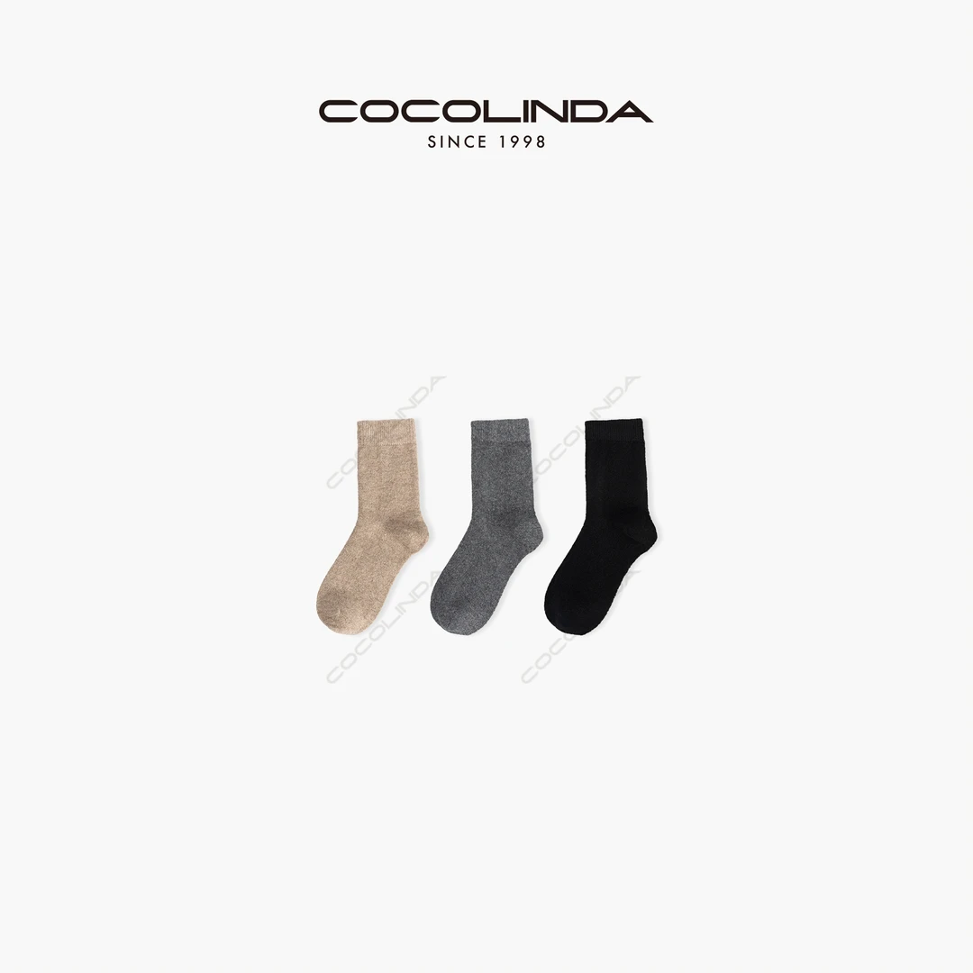 COCOLINDA | 100羊绒 美拉德配色小腿短袜C2310