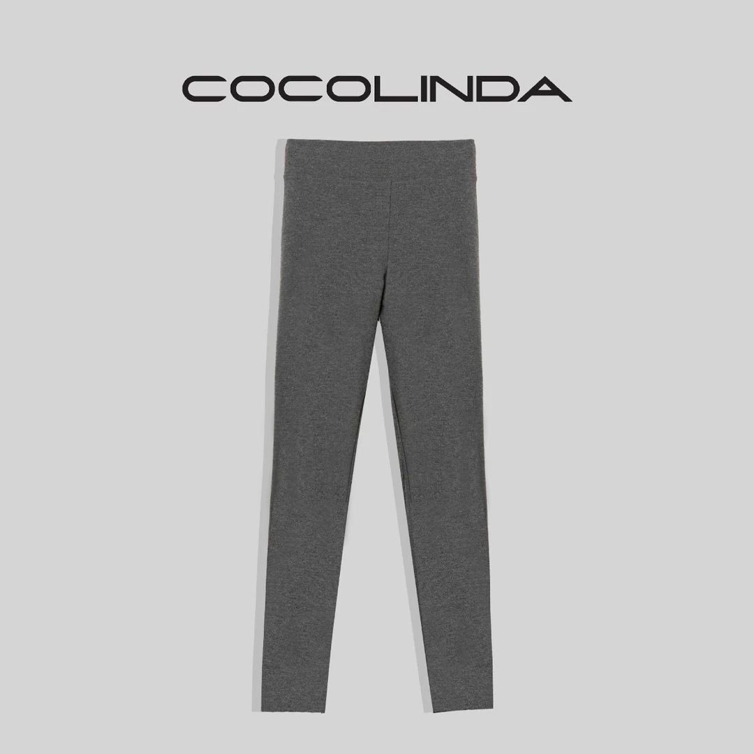 COCOLINDA琳达推荐双色加绒打底裤P336瑜伽紧身外穿保暖弹力