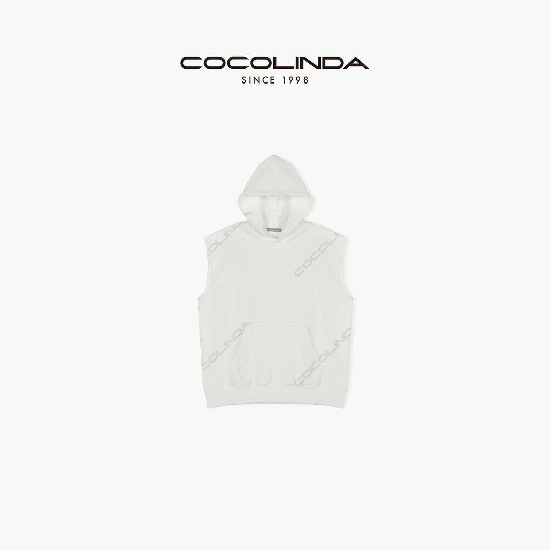 COCOLINDA100%棉时尚休闲砍袖连帽款卫衣H2209