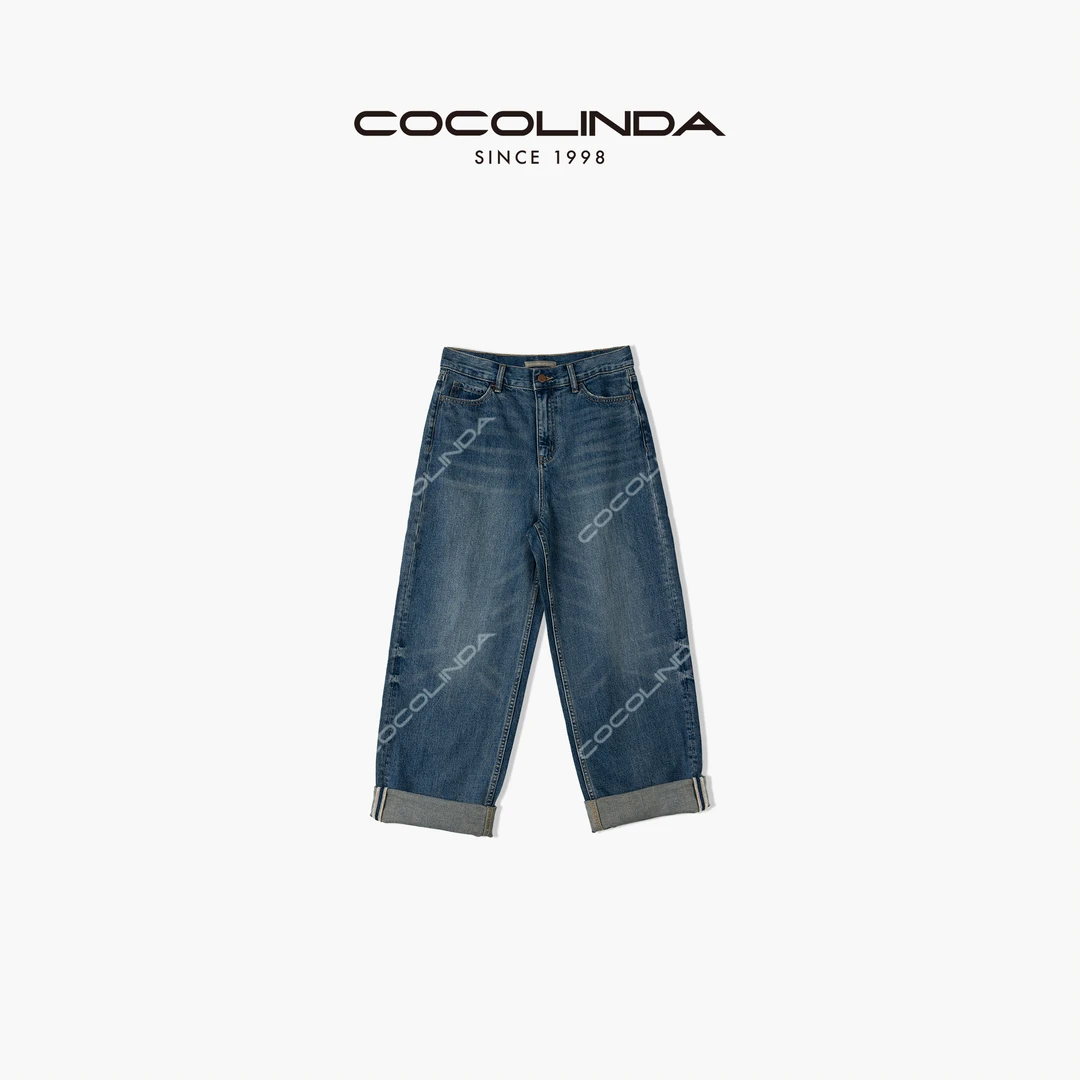 COCOLINDA|  棉质休闲裤九分牛仔裤 N2172
