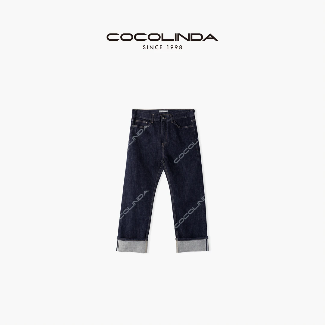 COCOLINDA | 挽边直筒宽边牛仔裤（奥风）N2372