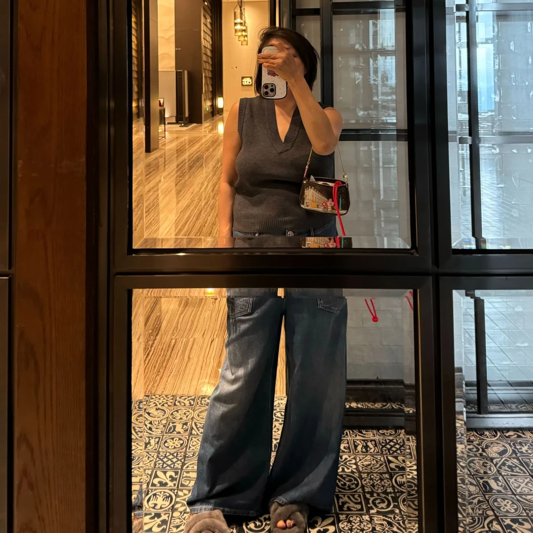 COCOLINDA | 贴袋牛仔阔腿裤 N2080 百搭宽松