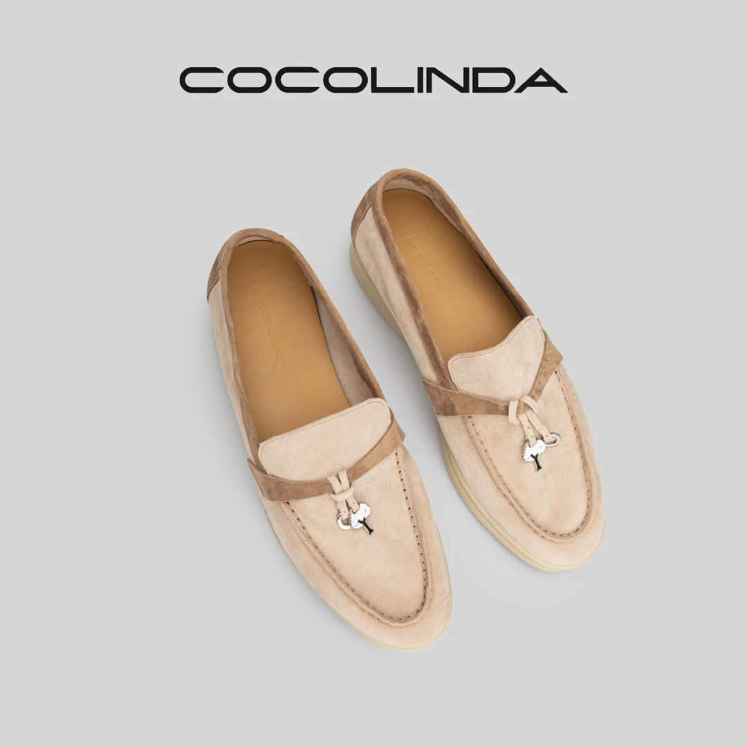 COCOLINDA琳达推荐 撞色绒面羊京皮鞋 X683单鞋百搭软底春季