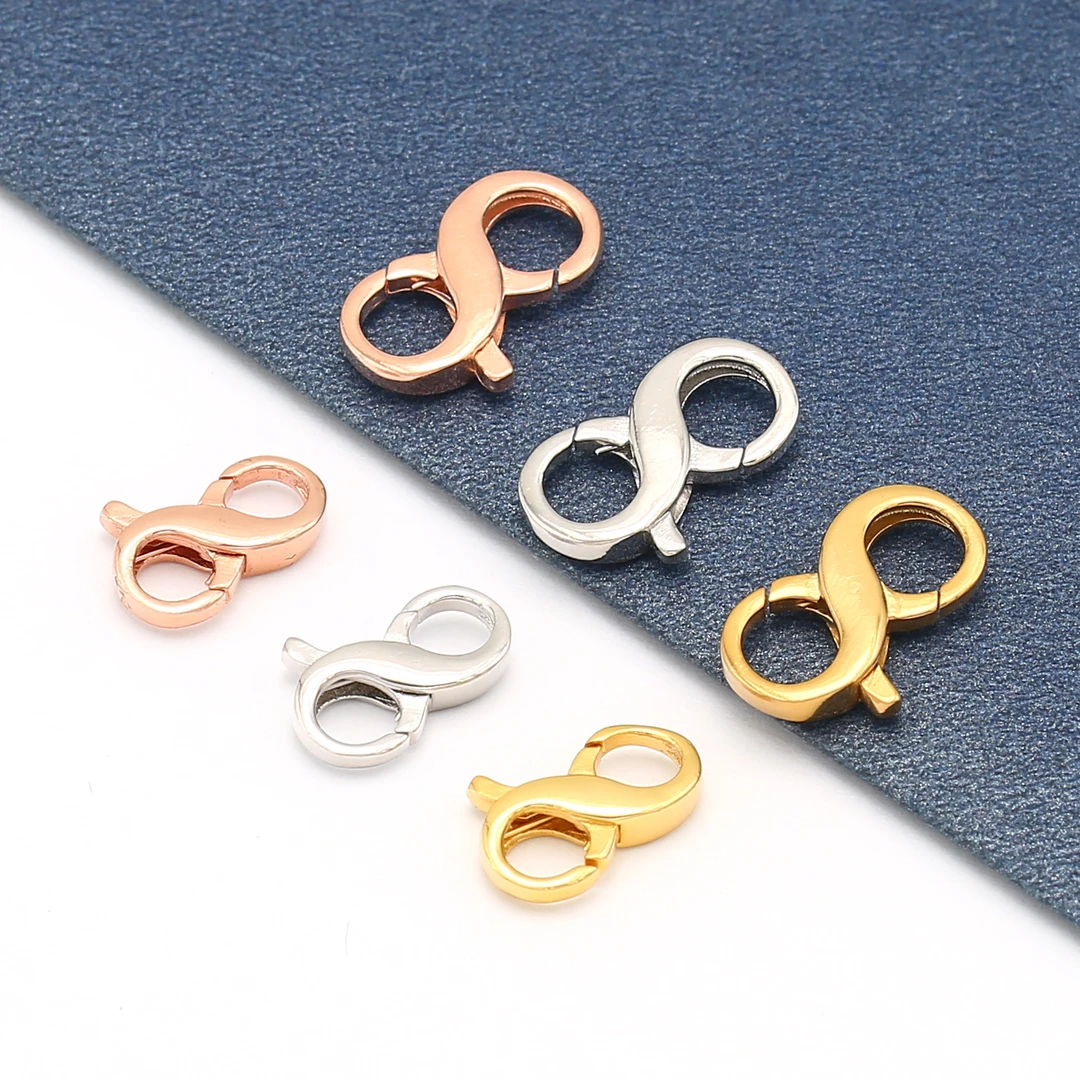 925银银制品 扣头手链项链卡扣连接扣弹簧扣DIY配件双头开扣8字扣