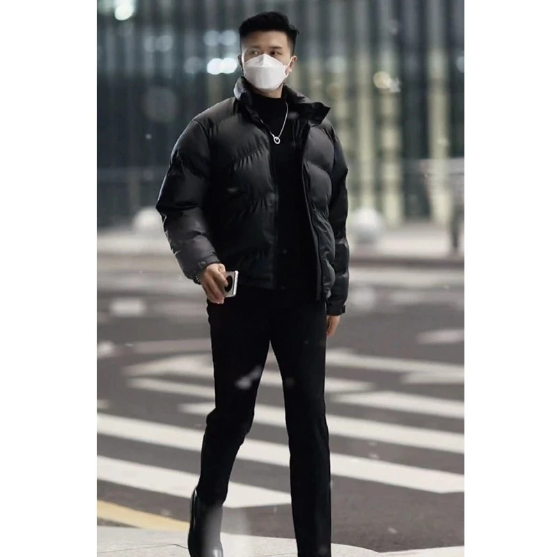 男士棉衣立领冬季外套短款面包服韩版潮流宽松棉袄男长款棉服