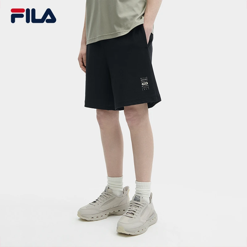 FILA/斐乐男士夏季新款运动休闲针织短裤百搭五分裤F11M425602F