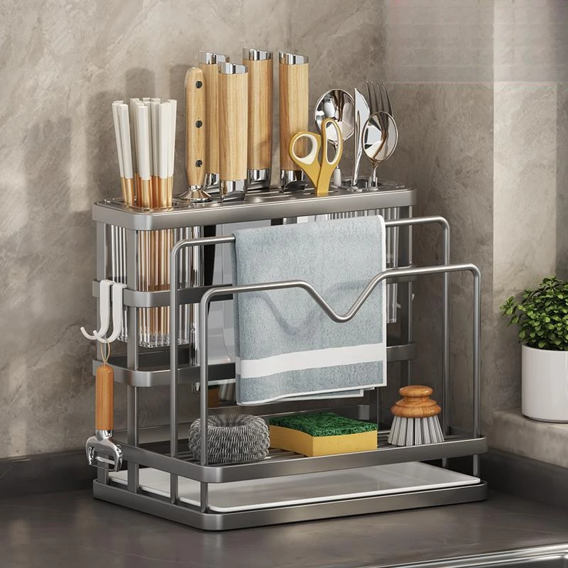刀架置物架2023新款筷子筒菜板一体收纳壁挂式筷笼厨房刀具放菜刀
