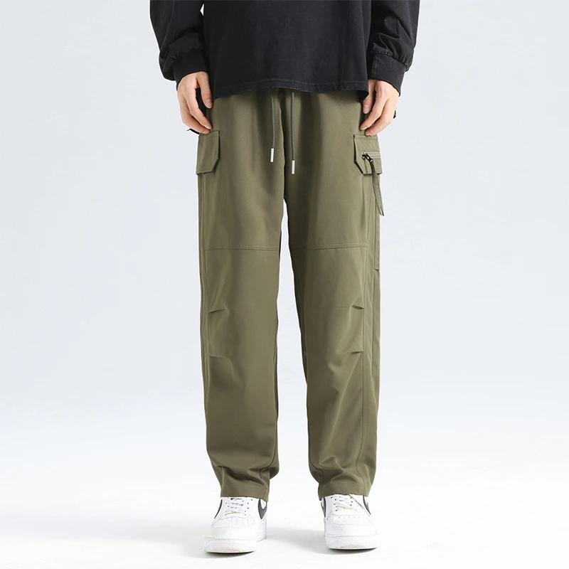 工装裤子男款秋季百搭日常款新款潮牌宽松直筒裤子男士长裤休闲裤