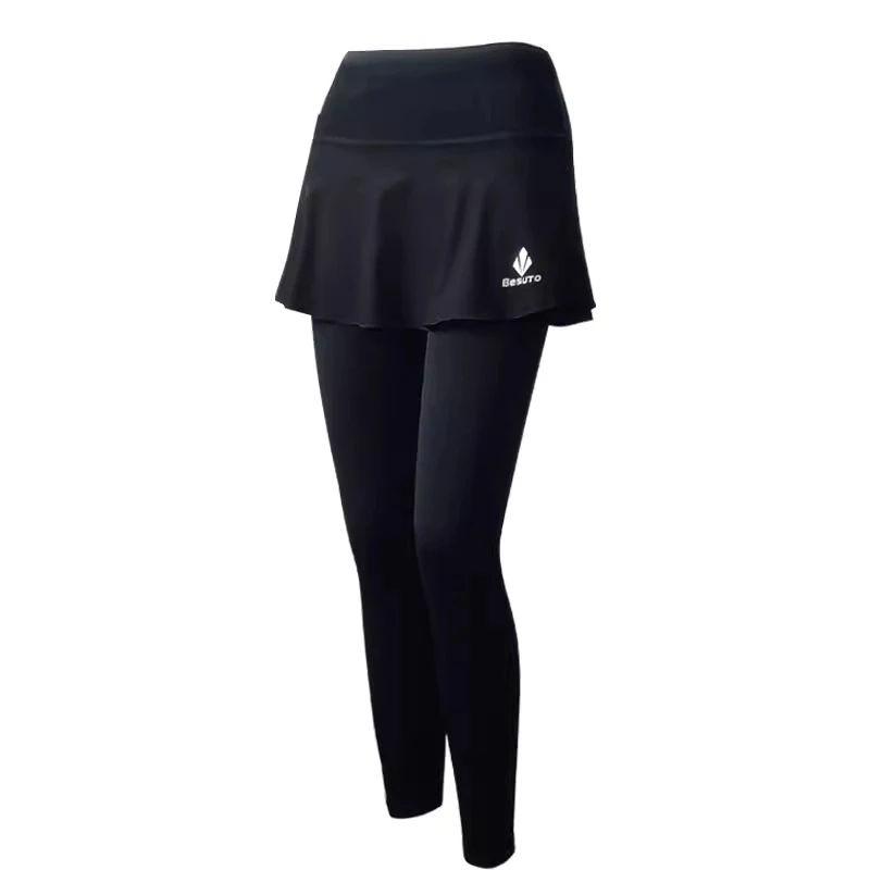 北斯途春夏秋冬跑步健身运动越野水袋微压缩吸汗速干假两件长裤裙