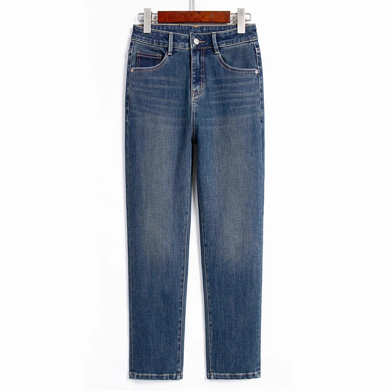 RAIN.CUN土耳其·秋冬新款高腰百搭四面弹九分法棍烟管裤女11249